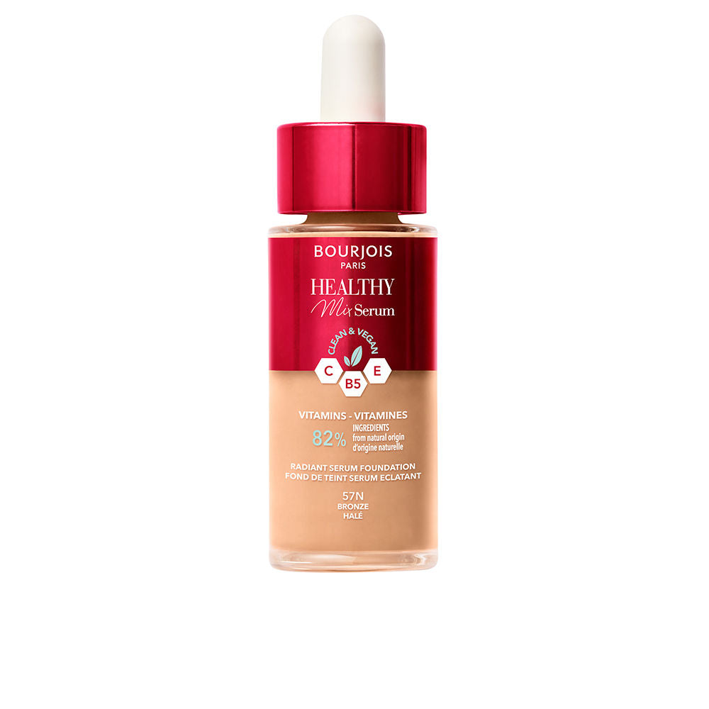 Bourjois Healthy Mix Serum Foundation Makeup Base #57N-Bronze 30 Ml - Salevare.com
