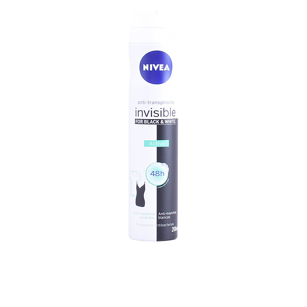 Nivea Black & White Invisible Active Deodorant Spray 200 Ml - Salevare.com