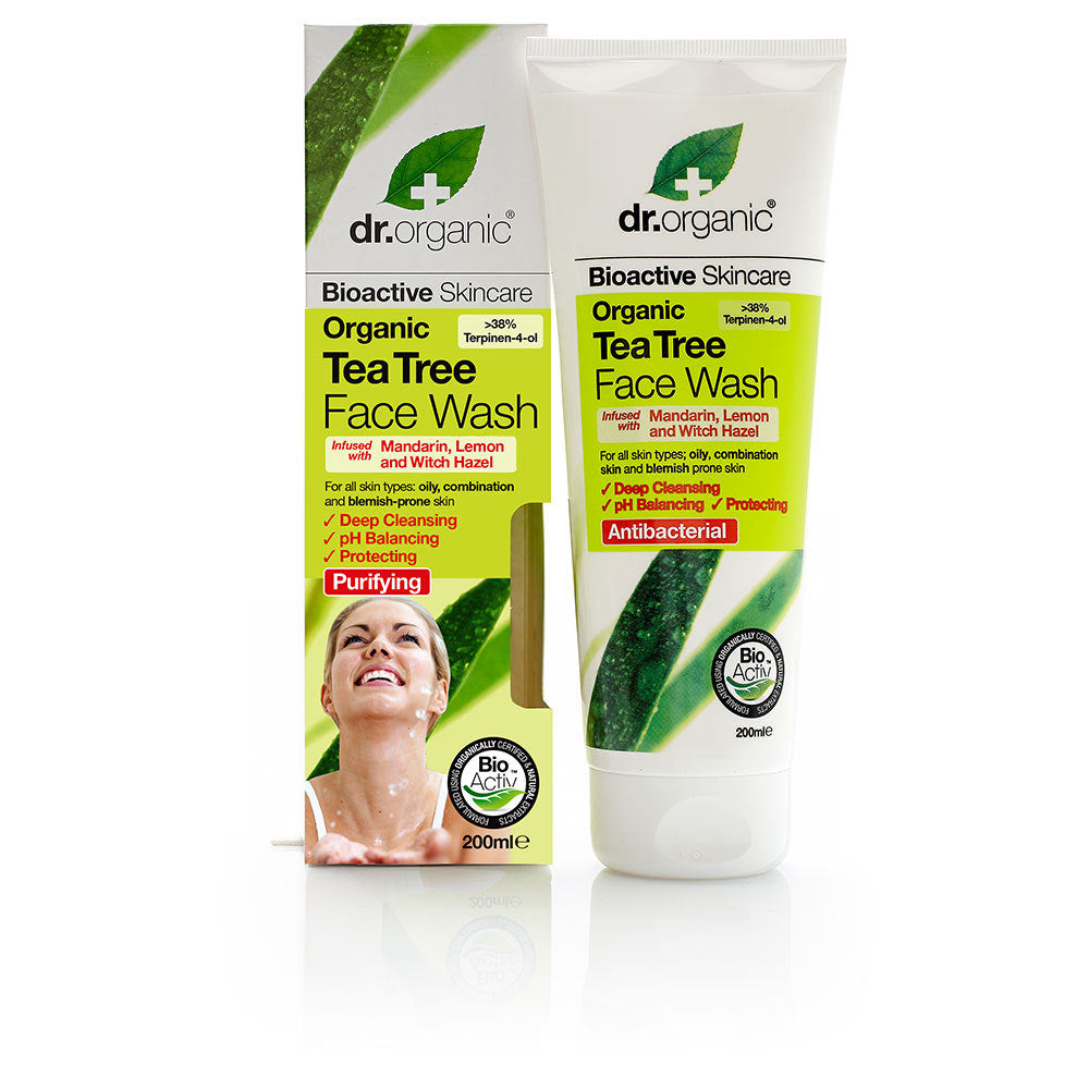 Dr. Organic Bioactive Organic Tea Tree Face Wash 200 Ml - Salevare.com