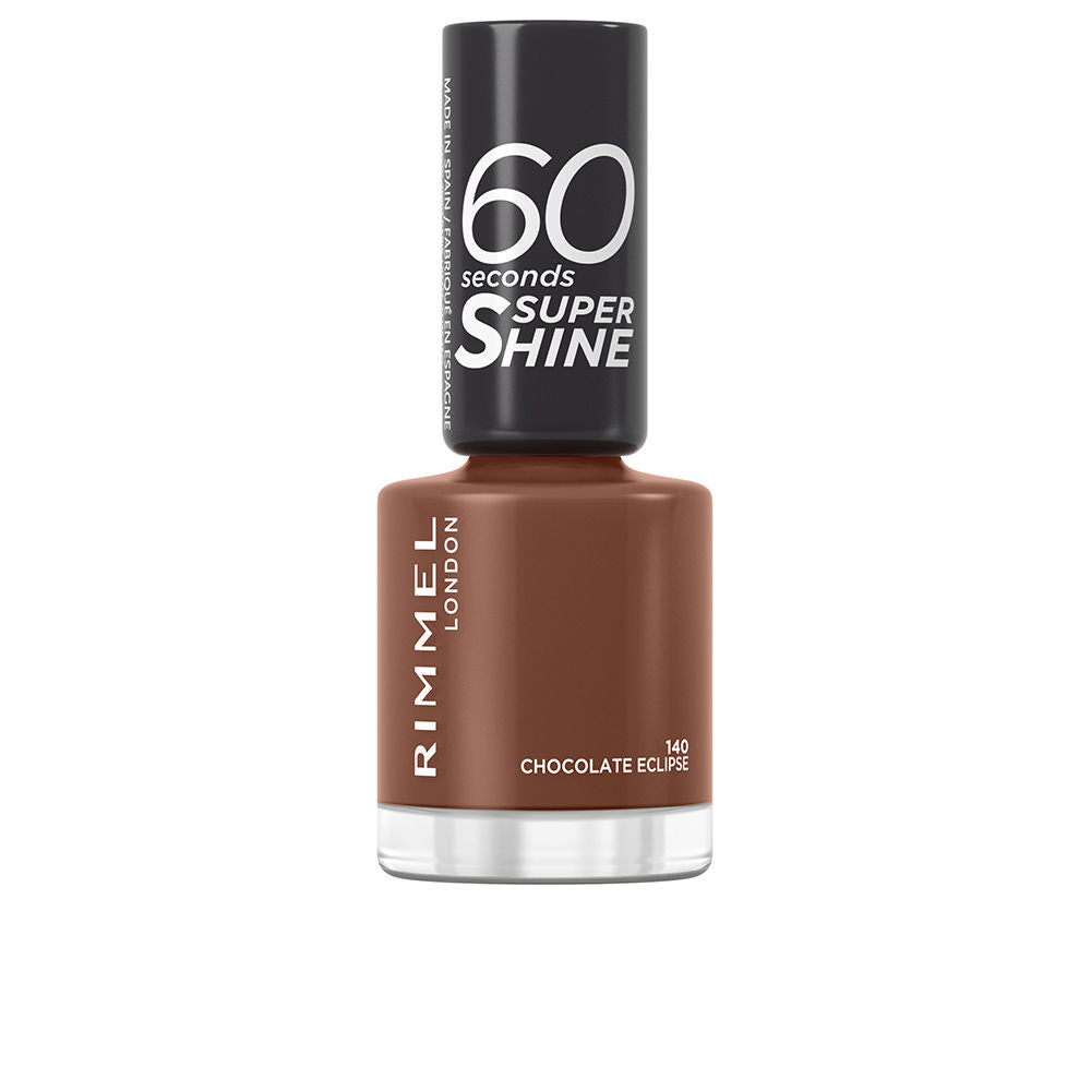 Rimmel London 60 Seconds Super Shine Nail Polish #140-Chocolate Eclipse 8 Ml - Salevare.com