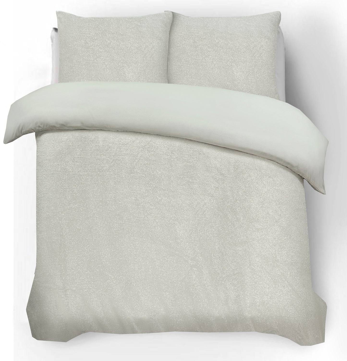 Duvet Cover Set Glamor Flannel Deco Foil Creme 200 x 200/220