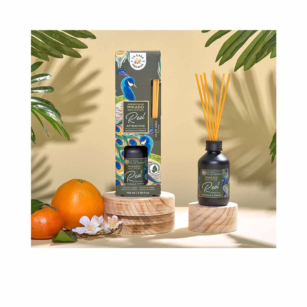 La Casa De Los Aromas Ambientador Mikado Real Attractive #Naranja & Ámbar 100 Ml - Salevare.com