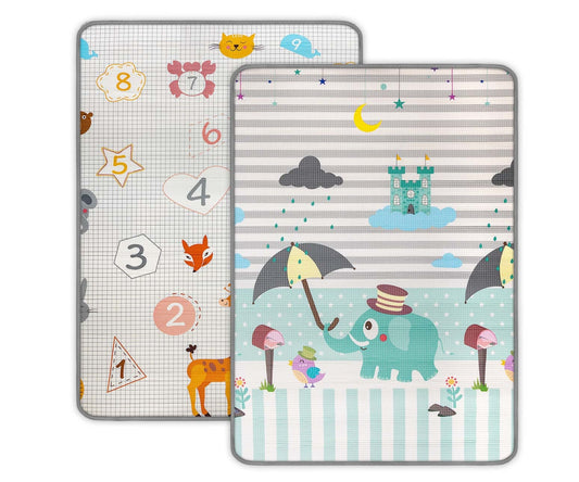 Kinder Digits and Elephant Roll-Up Foam Mat
