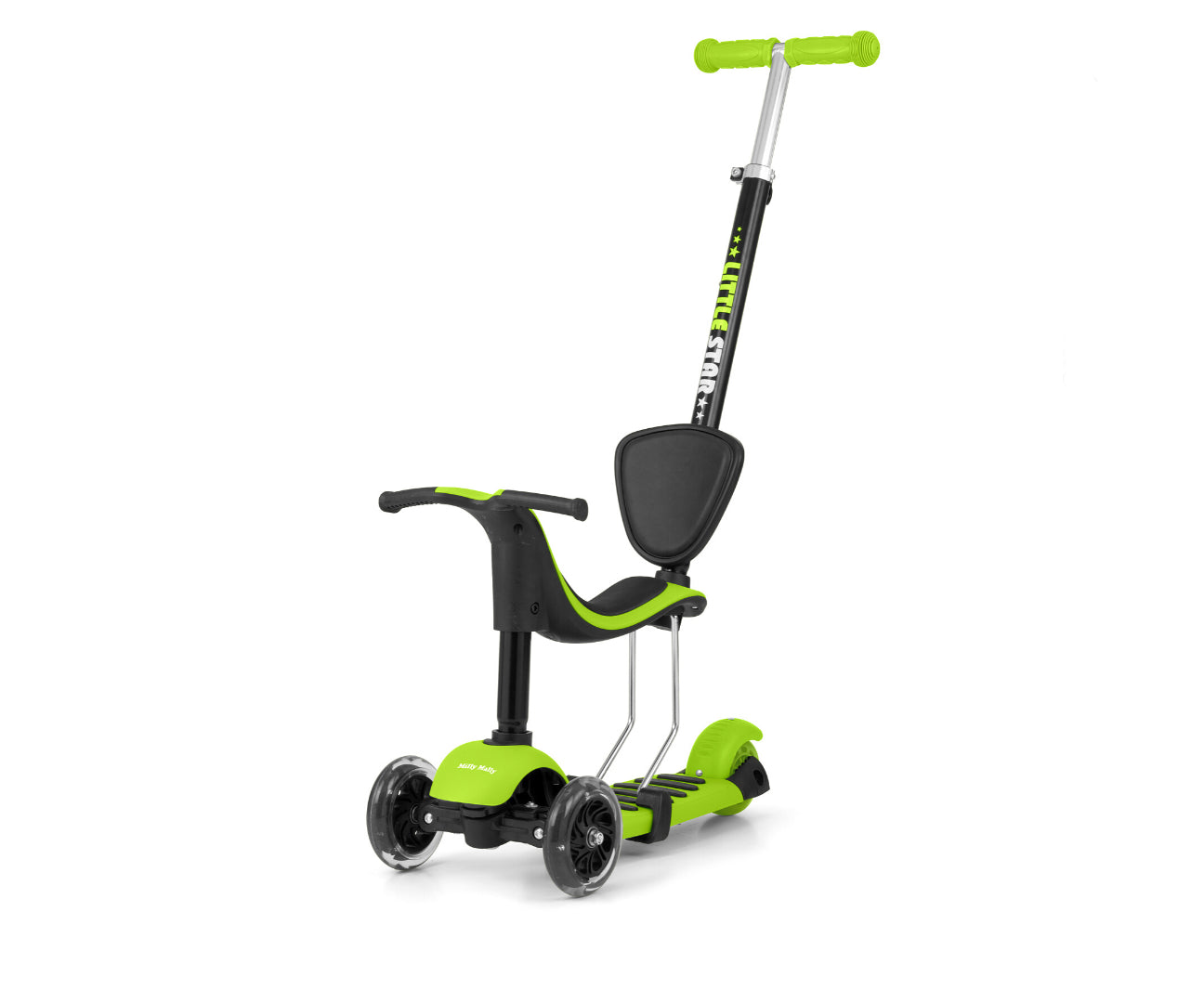 Milly Mally Ride On/Scooter 3in1 Little Star Green