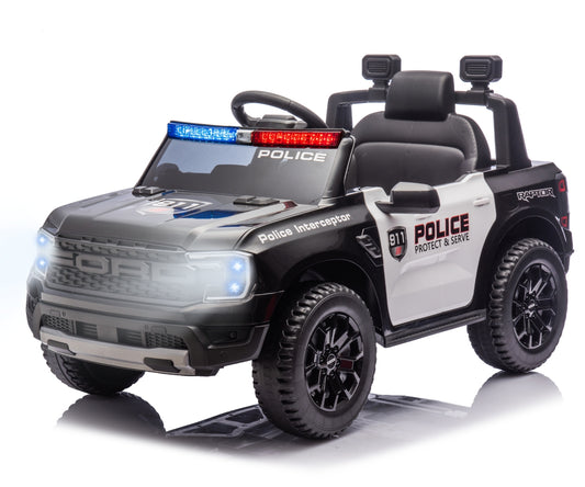 Ford Ranger Police Black Battery-Powered Vehicle