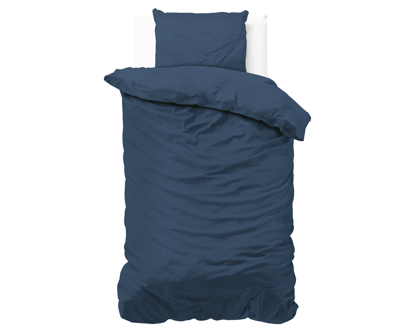 Duvet Cover Set Satin Point Navy 140 x 220
