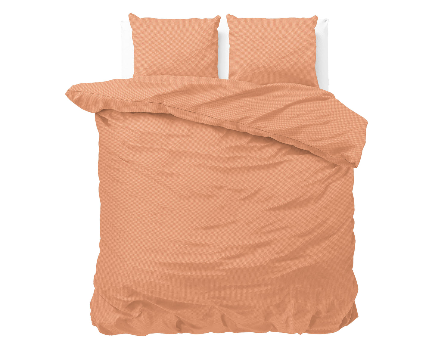 Duvet Cover Set Satin Point Pastel Orange 240 x 220