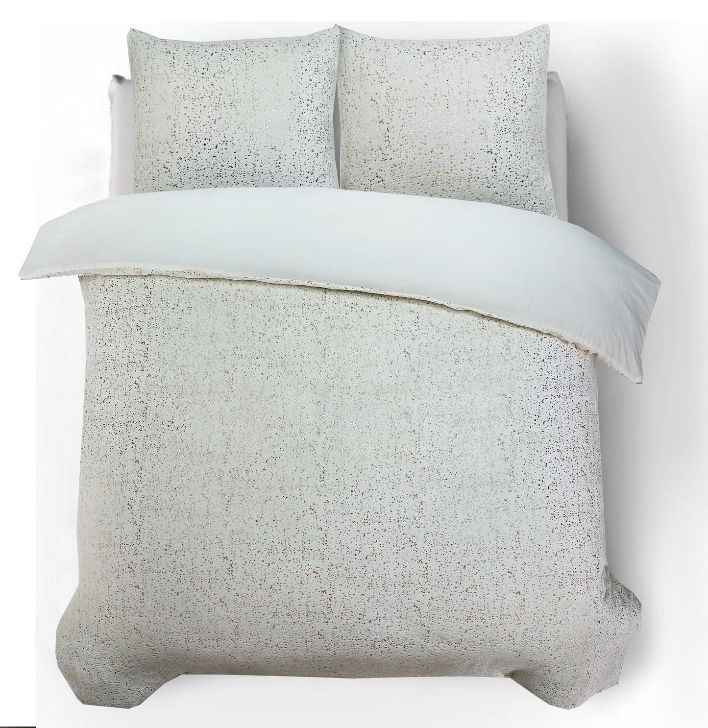 Duvet Cover Set Glamor Flannel Sprankle Foil Creme 140 x 200/220