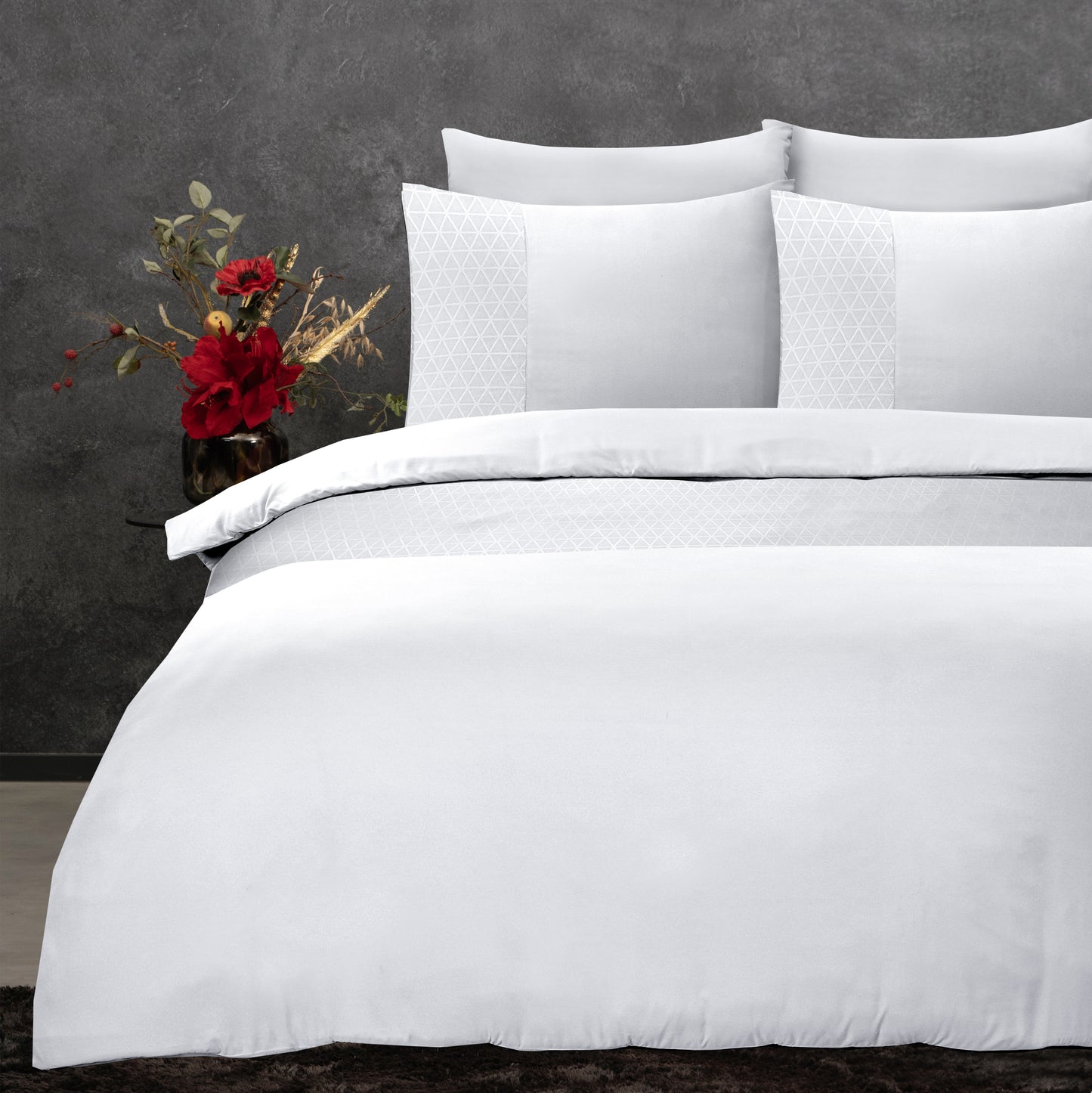 Duvet Cover Set Valencia White 140 x 220