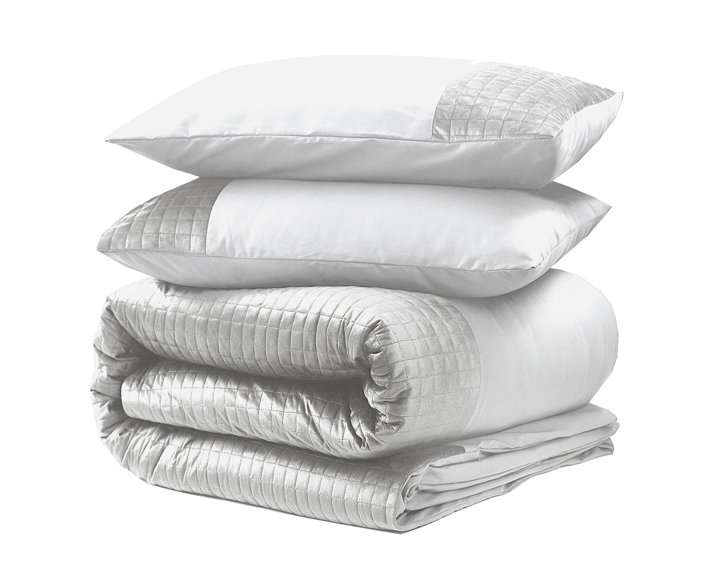 Duvet Cover Set Velvet Band White 240 x 220