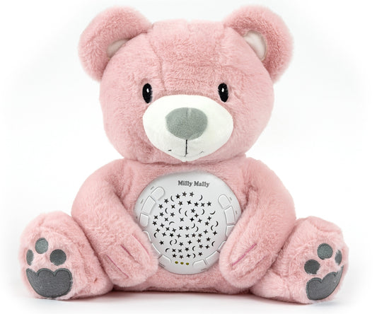 Milly Bear Pink Plush Toy with Projector
