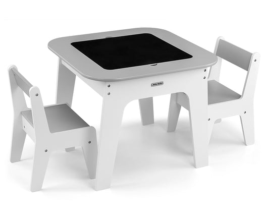 Olaf furniture set - Table and two chairs Grey