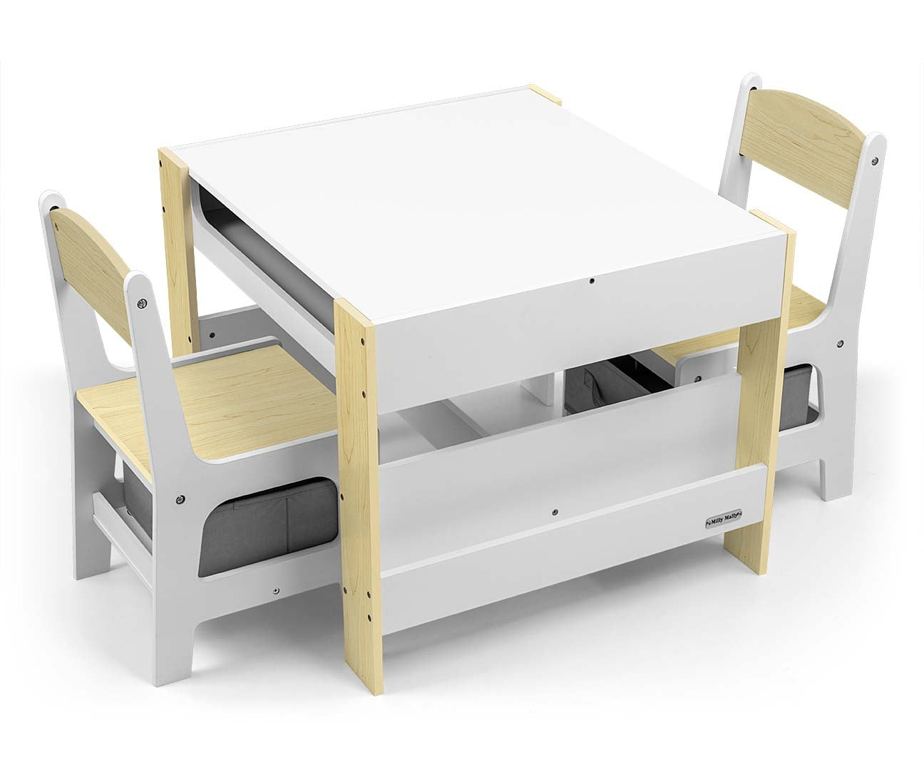 Furniture set - Sven Natural table and two chairs