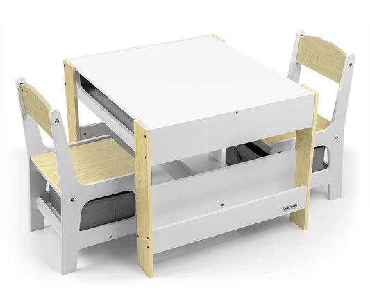 Furniture set - Sven Natural table and two chairs