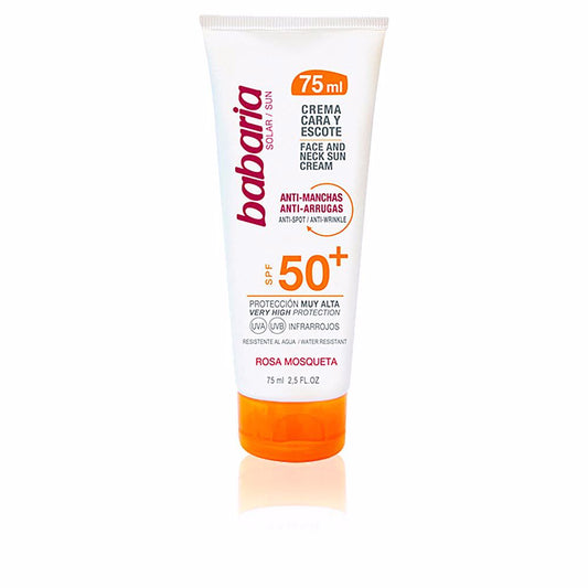Babaria Solar Face&Amp;Decollete Anti-Stain Fluid Spf50+ 75 Ml - Salevare.com
