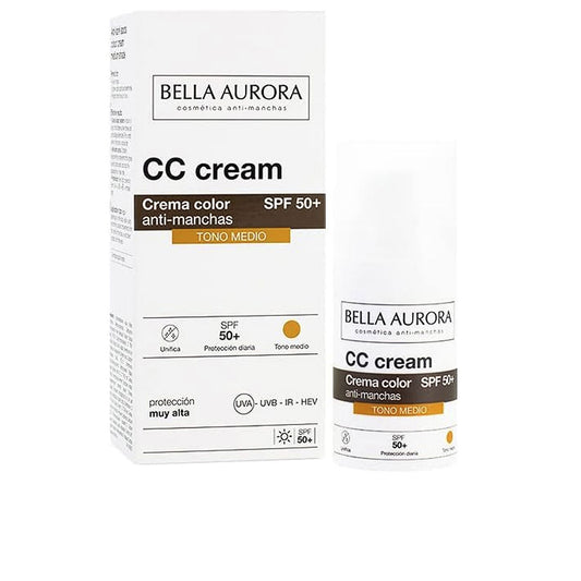 CC CREAM anti-manchas SPF50+ #tono medio 