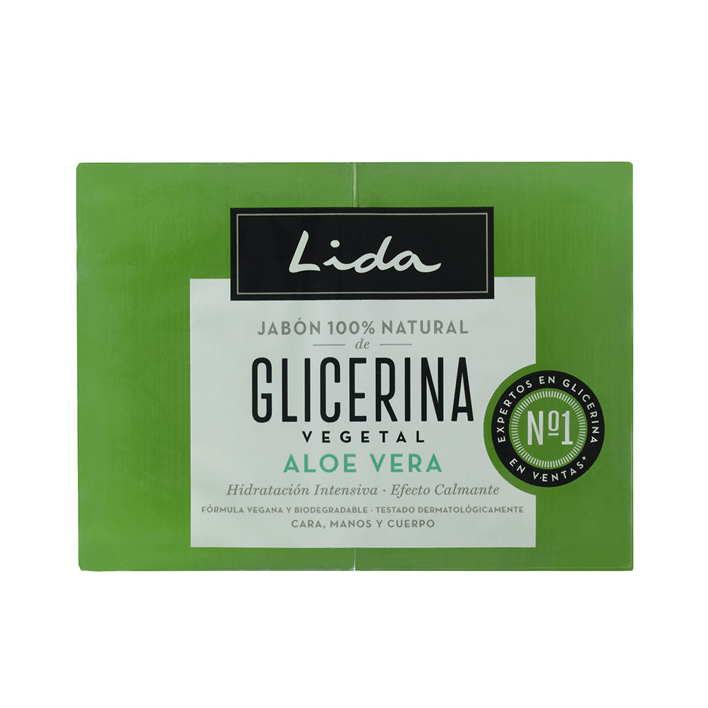 LIDA 100% NATURAL SOAP GLYCERIN AND ALOE VERA SET 2 x 125 gr