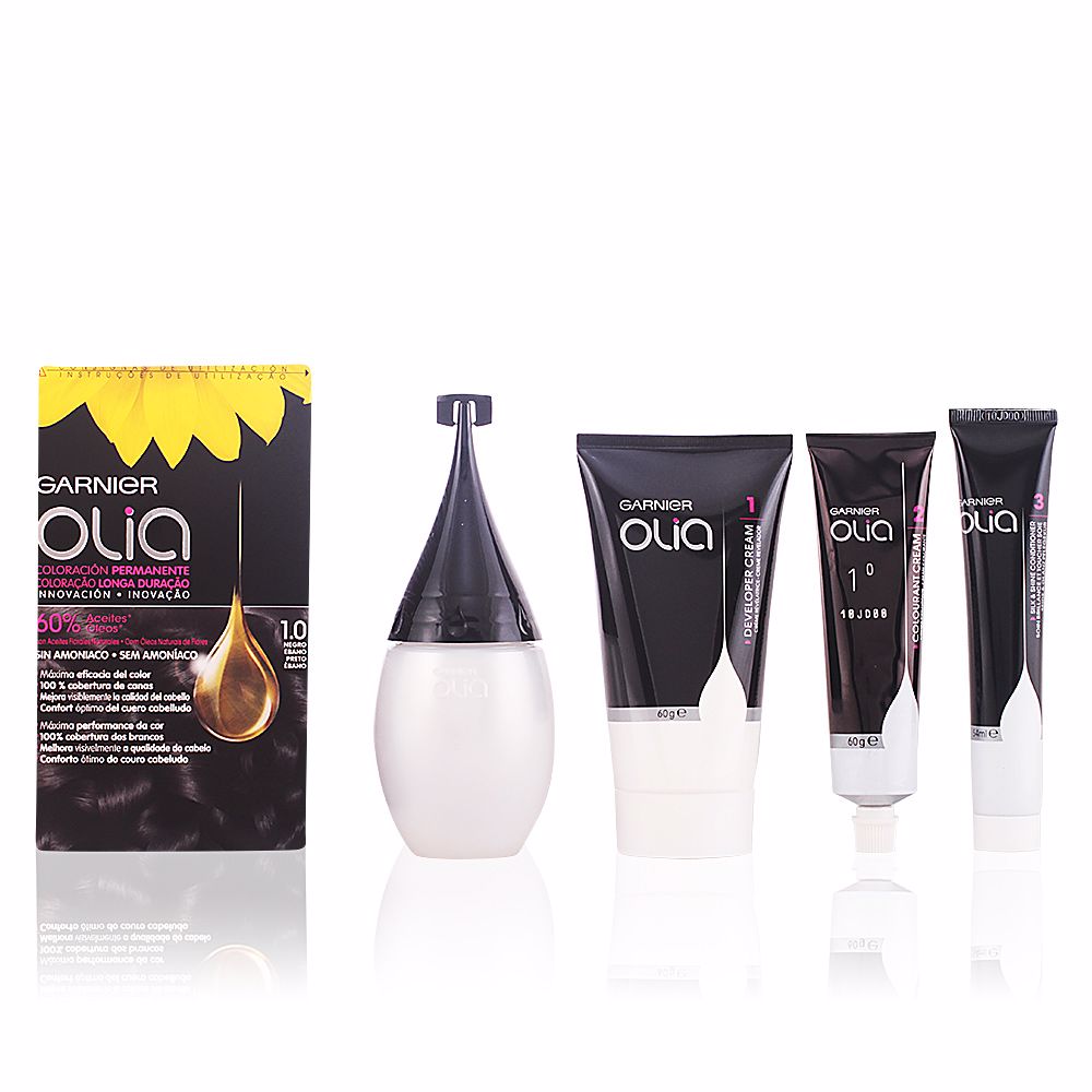 OLIA coloración permanente sin amoniaco #1.0-negro 1 u