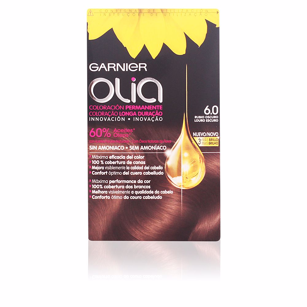 OLIA coloración permanente sin amoniaco #6.0-rubio oscuro 1 u