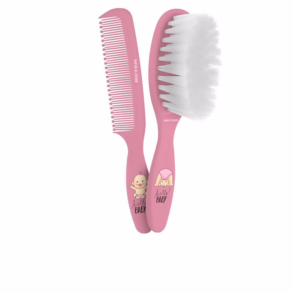 CEPILLO&PEINE BEBE pack rosa 2 u