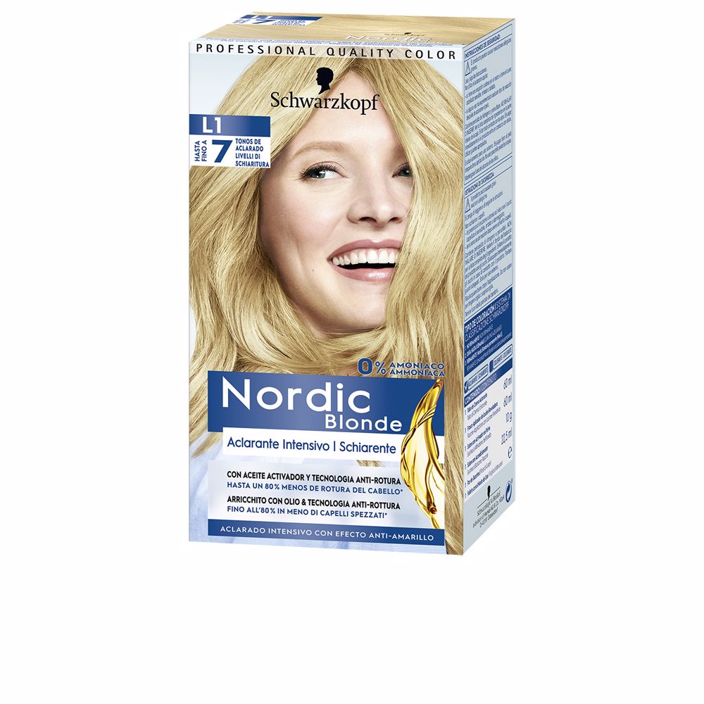 Schwarzkopf Mass Market Nordic Blonde L1 Intensive Lightening 0% Ammonia 5 Units - Salevare.com