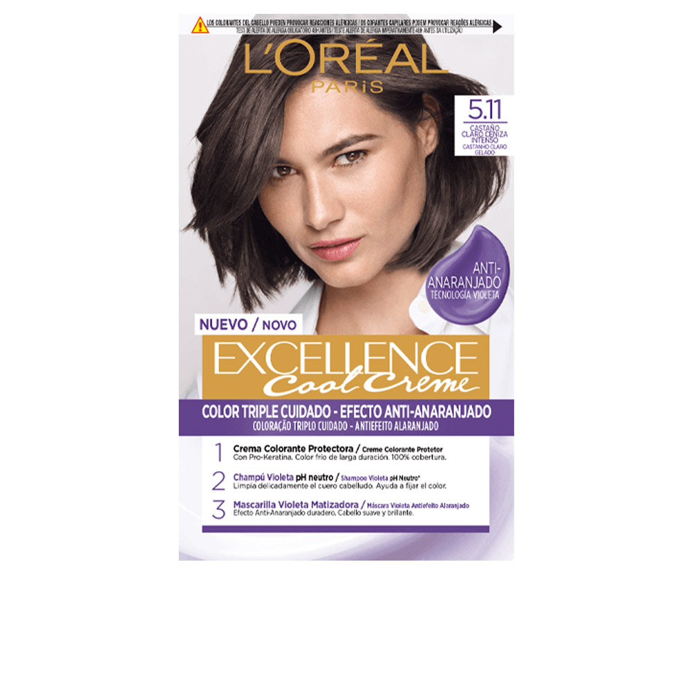 L'Oréal Paris Excellence Cool Dye #5.11-Light Intense Ash Brown 192 Ml