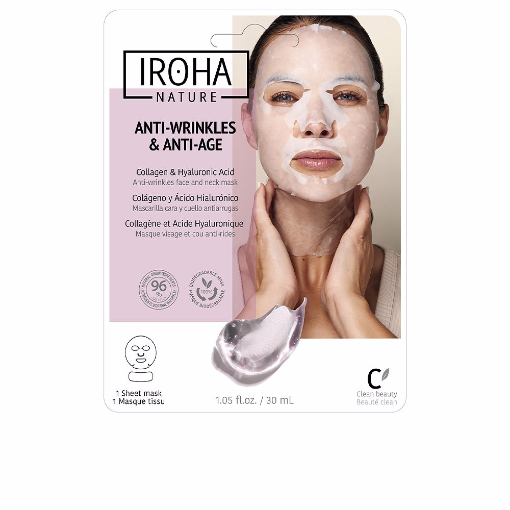 100% COTTON FACE & NECK MASK collagen-antiage 1 u