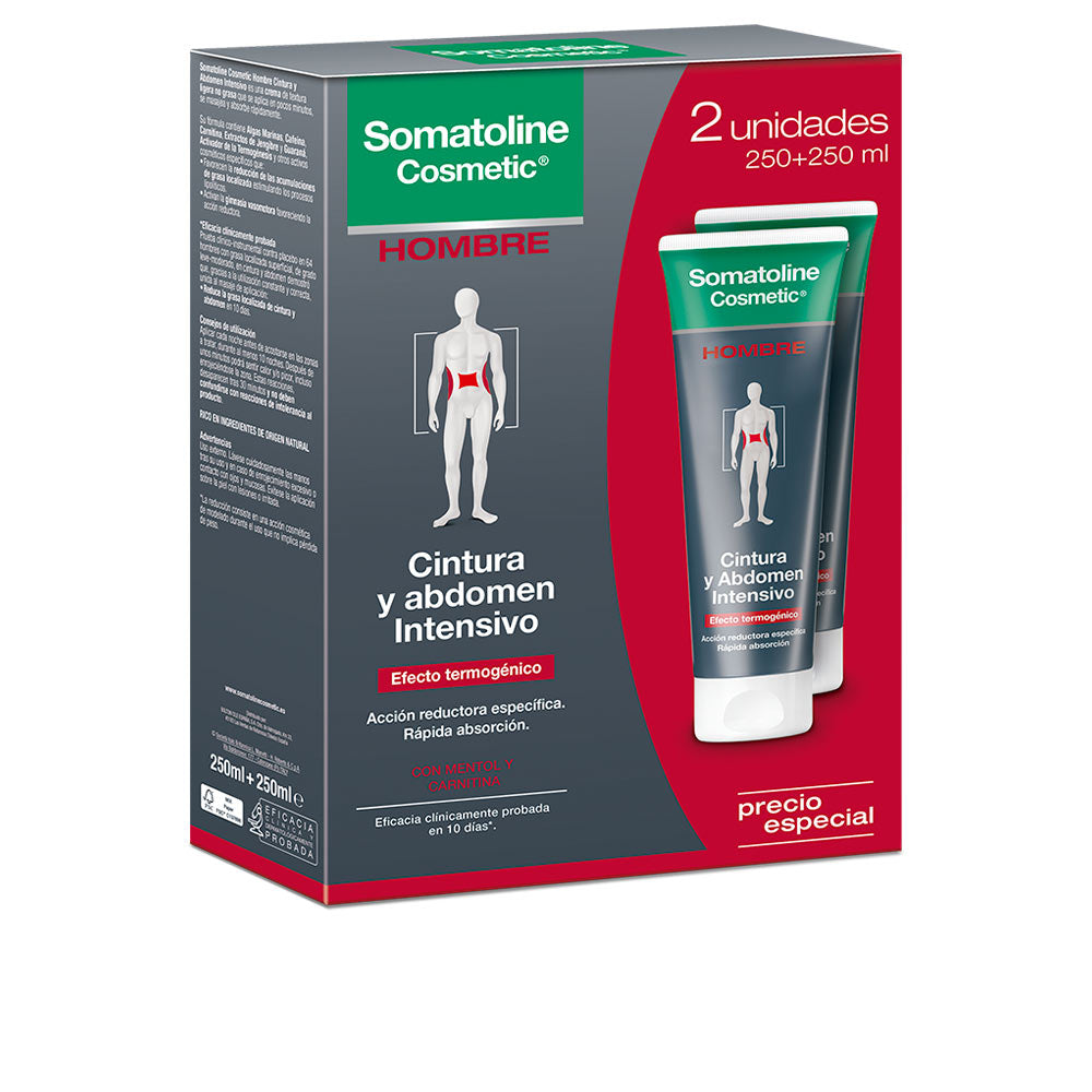 HOMBRE CINTURA & ABDOMEN REDUCTOR INTENSIVO set 2 x 250 ml
