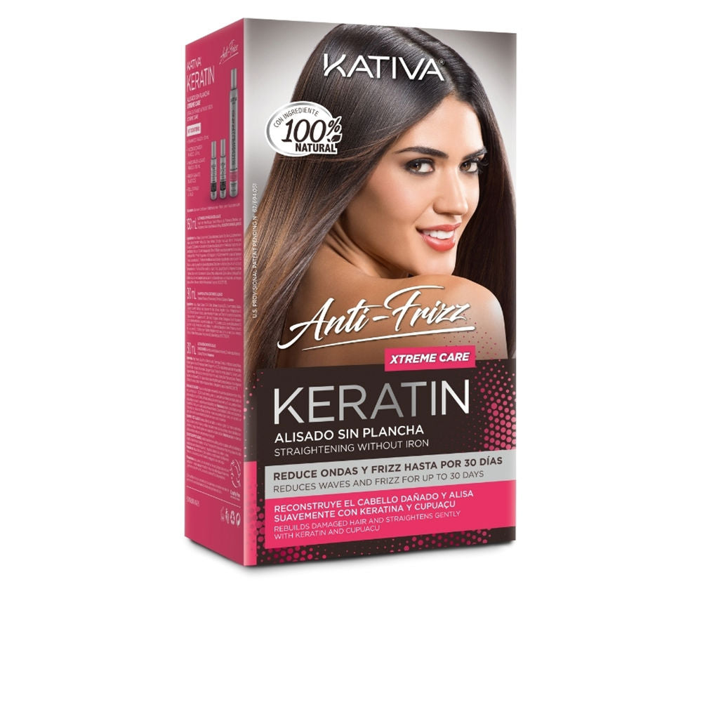 KERATIN ANTI-FRIZZ Brazilian straightening without ironing xtrem care 30 days 3 units