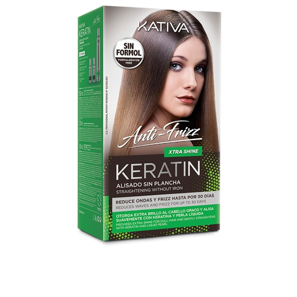 KERATIN ANTI-FRIZZ Brazilian straightening without iron extra shine 30 days 3 u