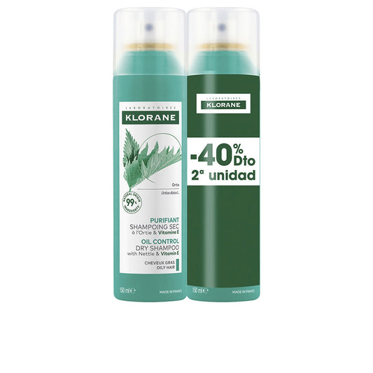 A LA ORTIGA sebum-regulating dry shampoo for oily hair pack 2 x 150 ml