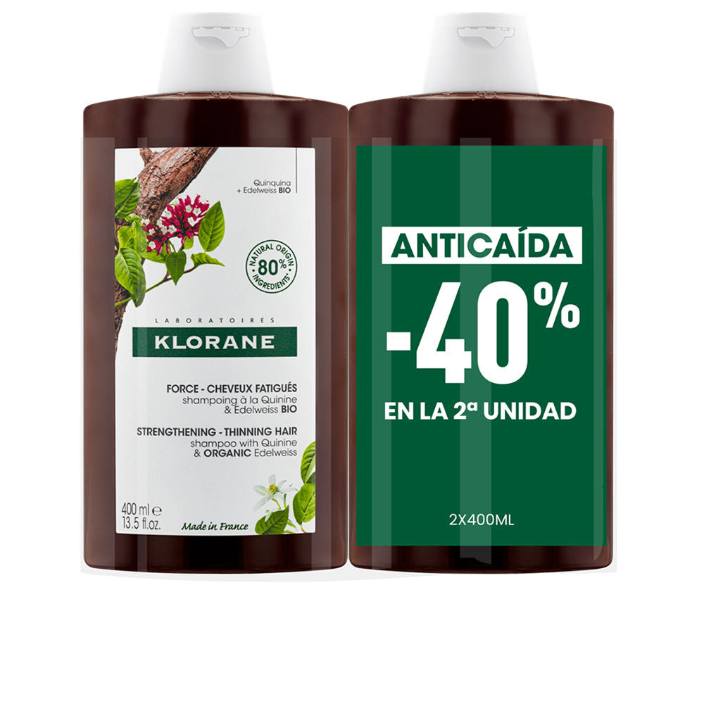 A LA QUININE AND EDELWEISS BIO strengthening shampoo duo 2 x 400 ml