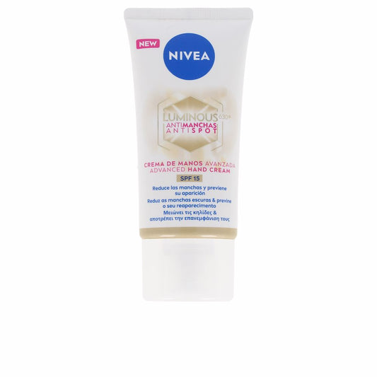 Nivea Luminous 630º Anti-Stain Hand Cream Spf15 50 Ml - Salevare.com