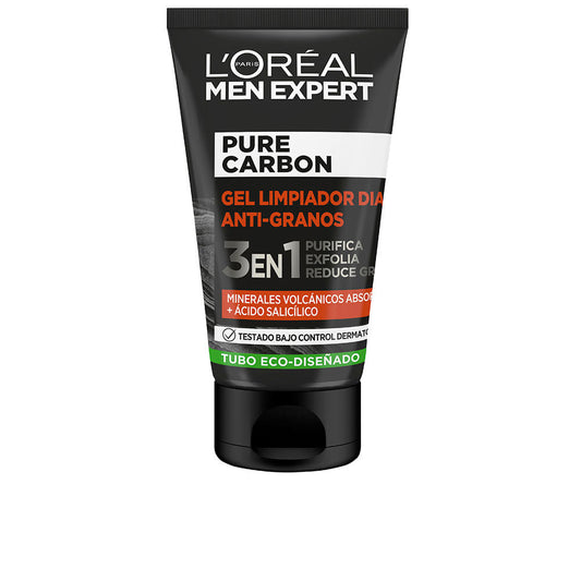 L'Oréal Paris Men Expert Pure Charcoal Anti-Pimple Cleansing Gel 3 In 1 100 Ml - Salevare.com