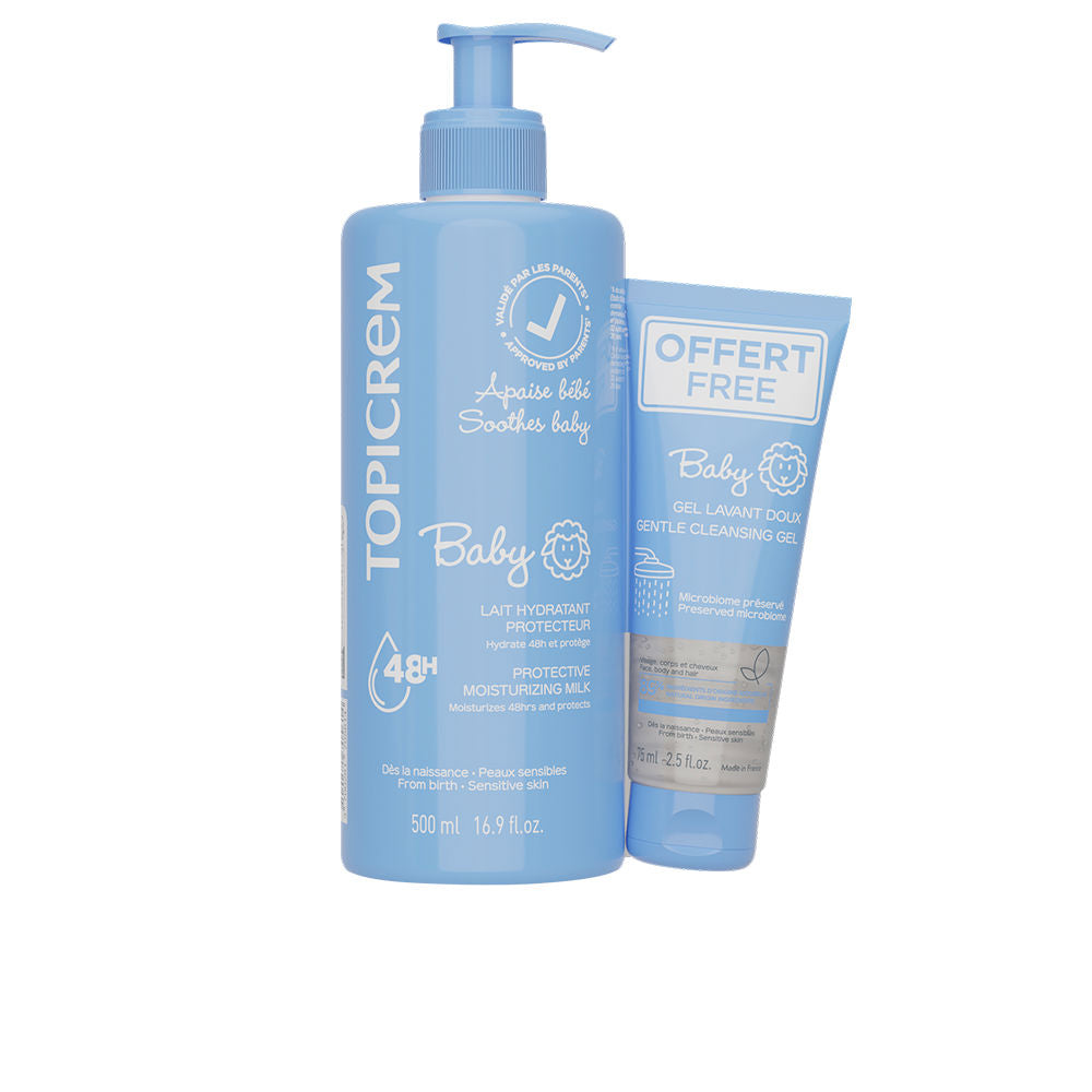 BABY MOISTURIZING MILK 500 ML + CLEANSING GEL 75 ML 2 units