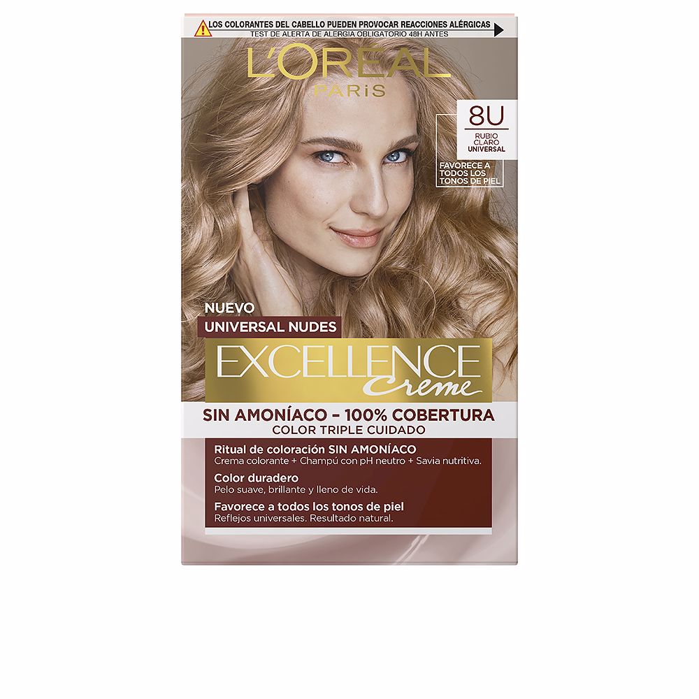 L'Oréal Paris Excellence Nudes Dye #8U-Light Blonde 5 U