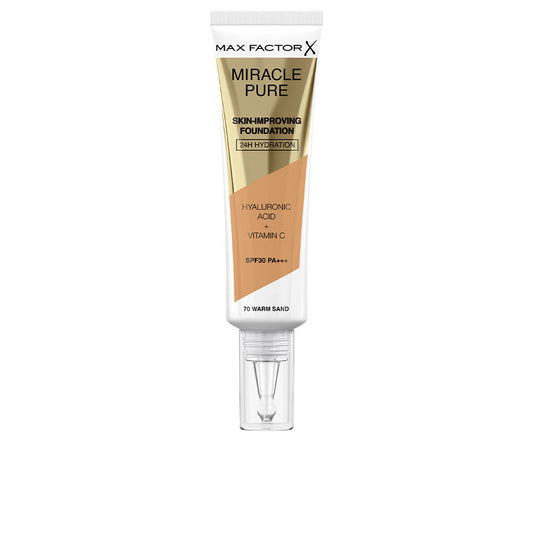 Max Factor Miracle Pure Foundation Spf30 #70-Warm Sand - Salevare.com
