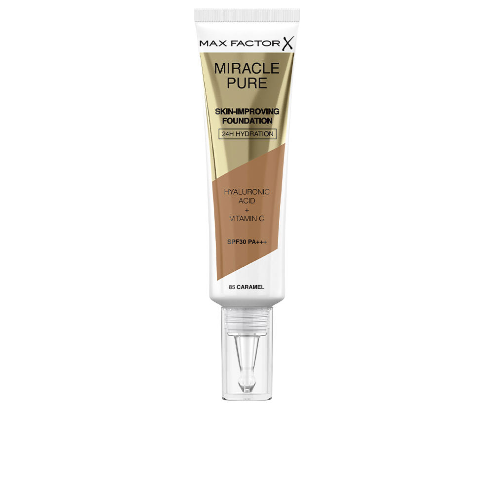 Max Factor Miracle Pure Foundation Spf30 #85-Caramel - Salevare.com