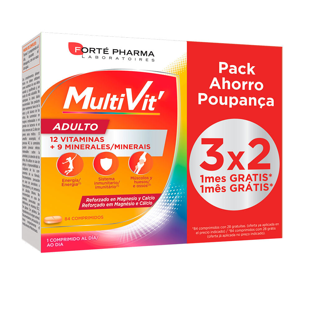 Forté Pharma Multivit Adulto 84 Comprimidos - Salevare.com