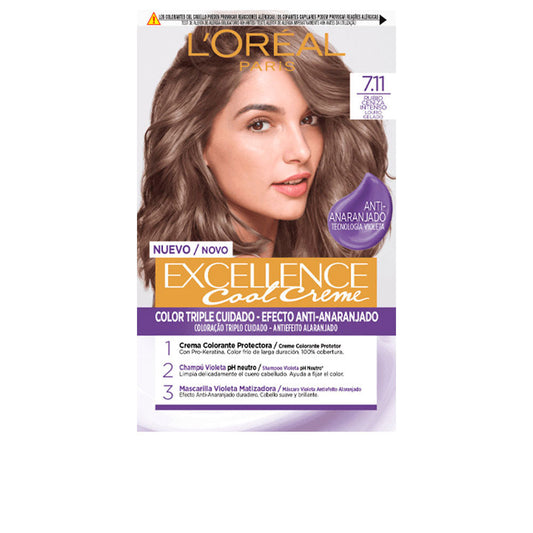 L'Oréal Paris Excellence Cool Dye #7.11-Intense Ash Blonde 192 Ml