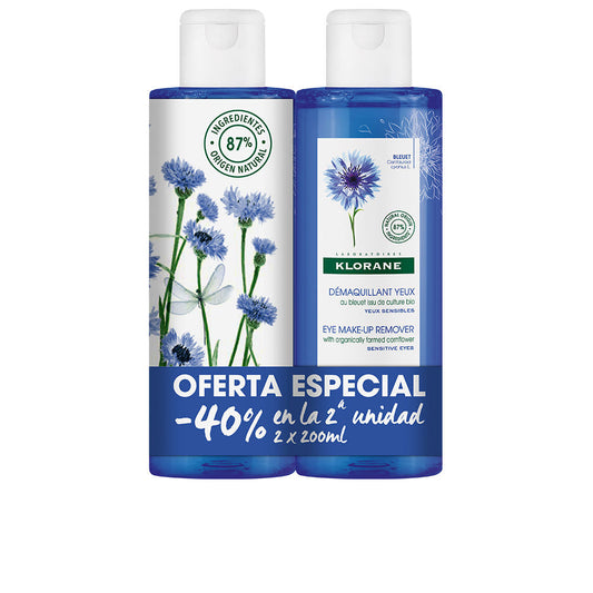 Klorane Al Aciano De Cultivo Eco Desmaquillante Ojos Sensibles Set 2 Pz - Salevare.com