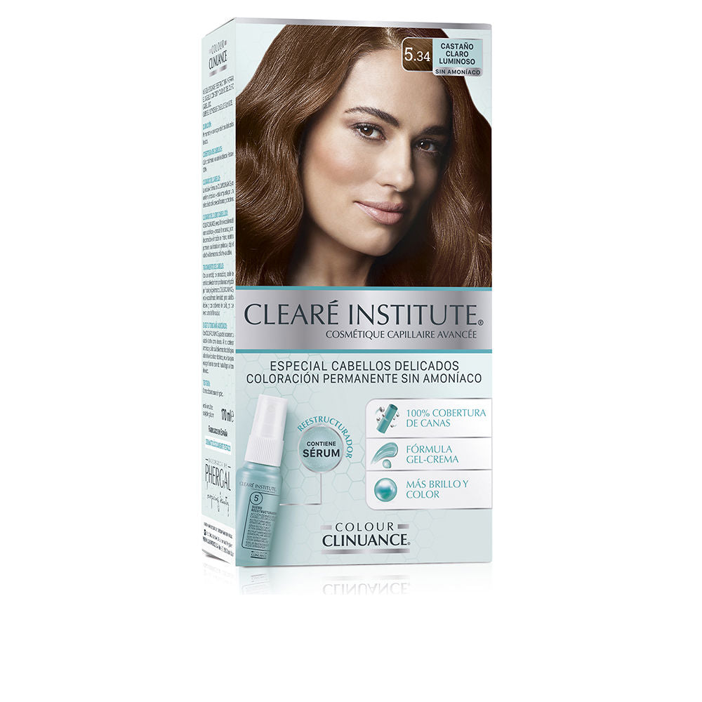 Clearé Institute Colour Clinuance Delicate Hair #5.34-Luminous Light Brown 1 U