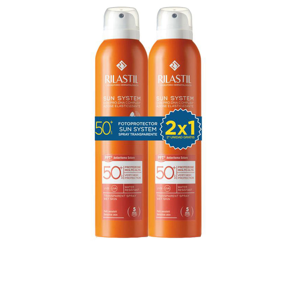 SUN SYSTEM 50+ SPRAY TRANSPARENTE PACK 2 x 200 ml