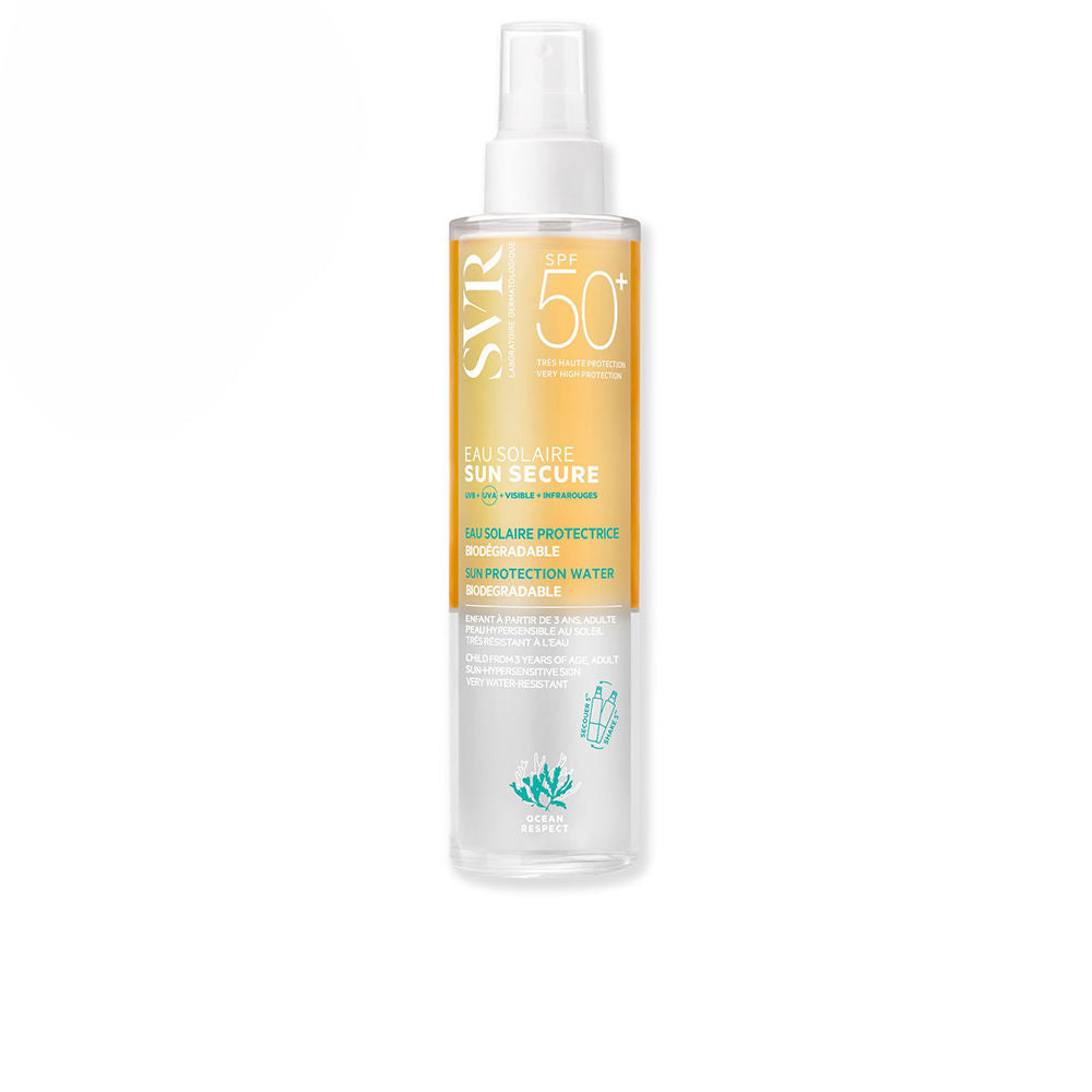 SUN SECURE eau solaire protectrice biodegradable SPF50+ 200 ml