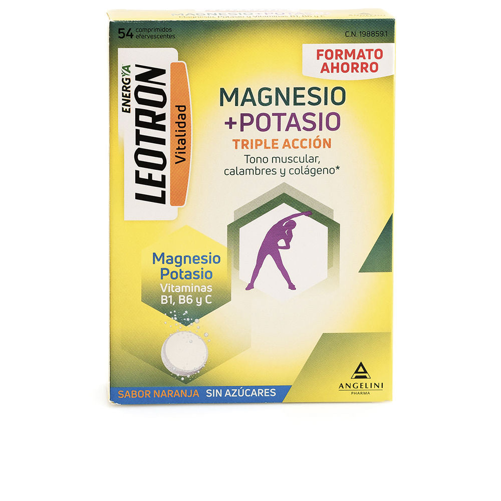 Leotron Magnesium + Potassium Energy Triple Action Effervescent Tablets #Orange 54 U - Salevare.com