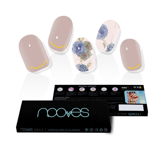 Nooves Nail Gel Films Elegant Floral Premium Luxe #Metallic 20 U - Salevare.com
