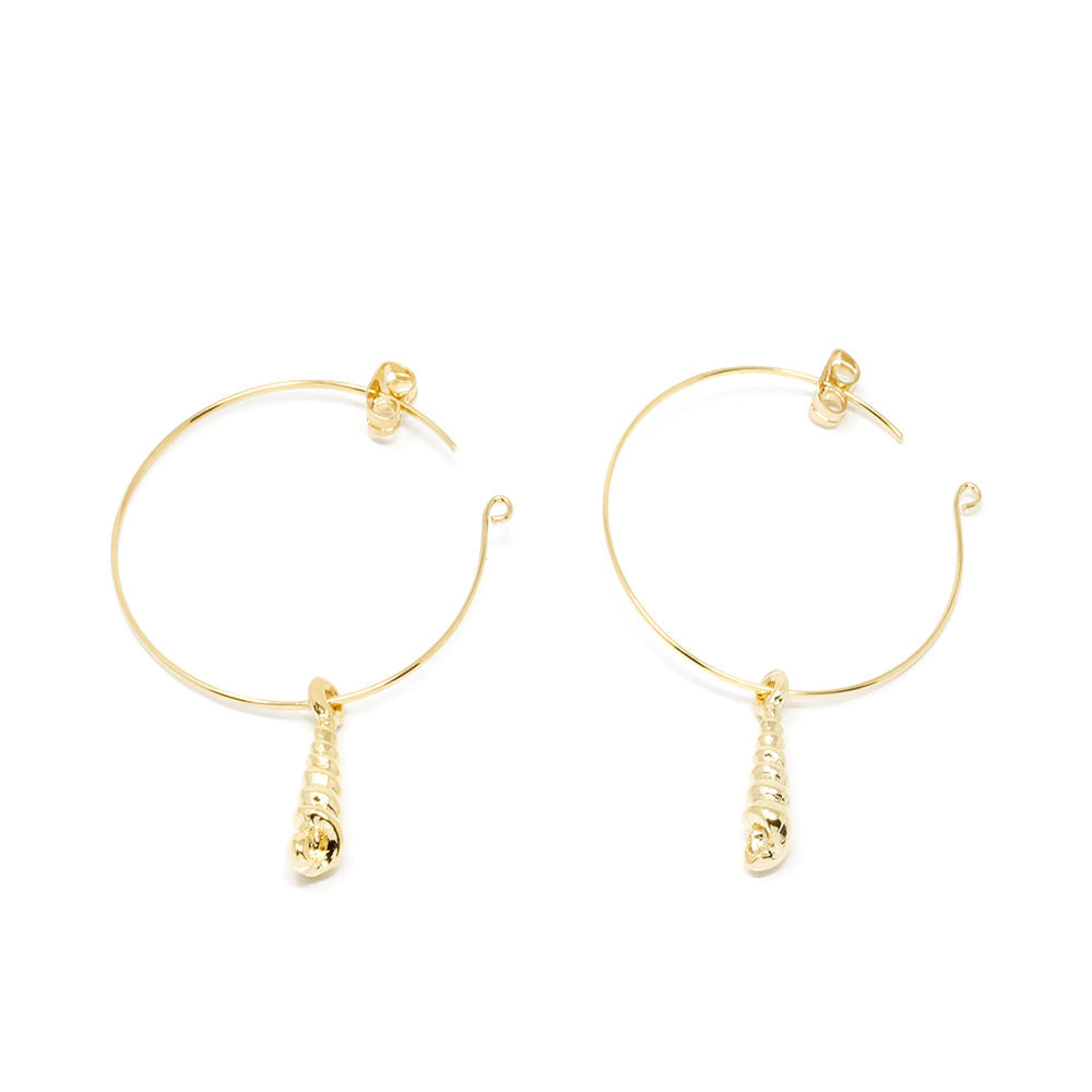 Shabama Agulla Earrings #Gold Glitter 1 U - Salevare.com