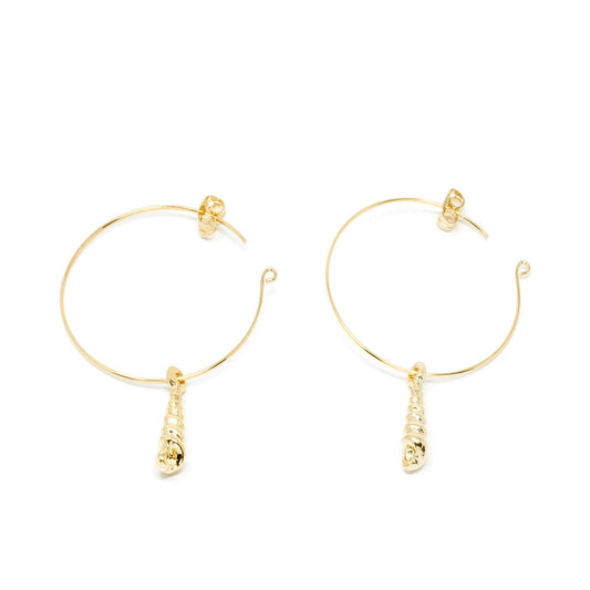 Shabama Agulla Earrings #Gold Glitter 1 U - Salevare.com