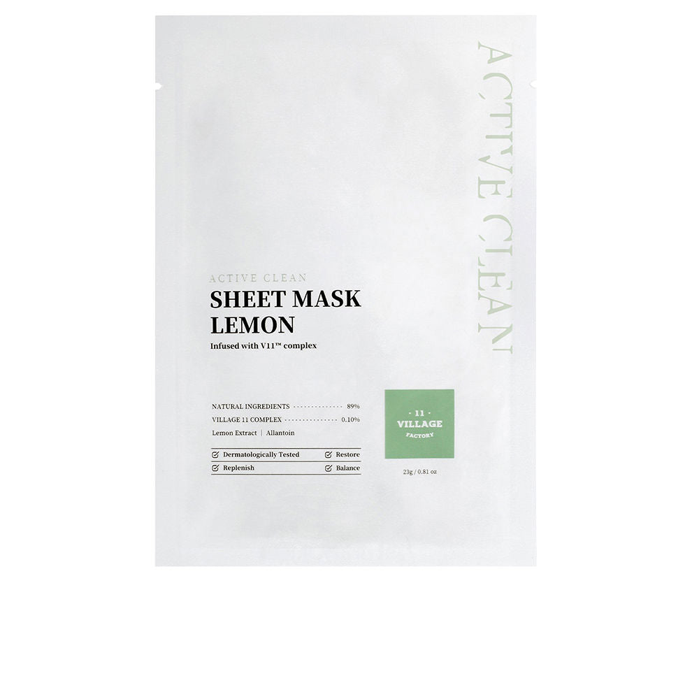 Village 11 Active Clean Sheet Mask Lemon 23 Gr - Salevare.com