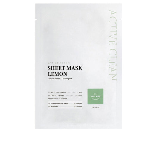 Village 11 Active Clean Sheet Mask Lemon 23 Gr - Salevare.com